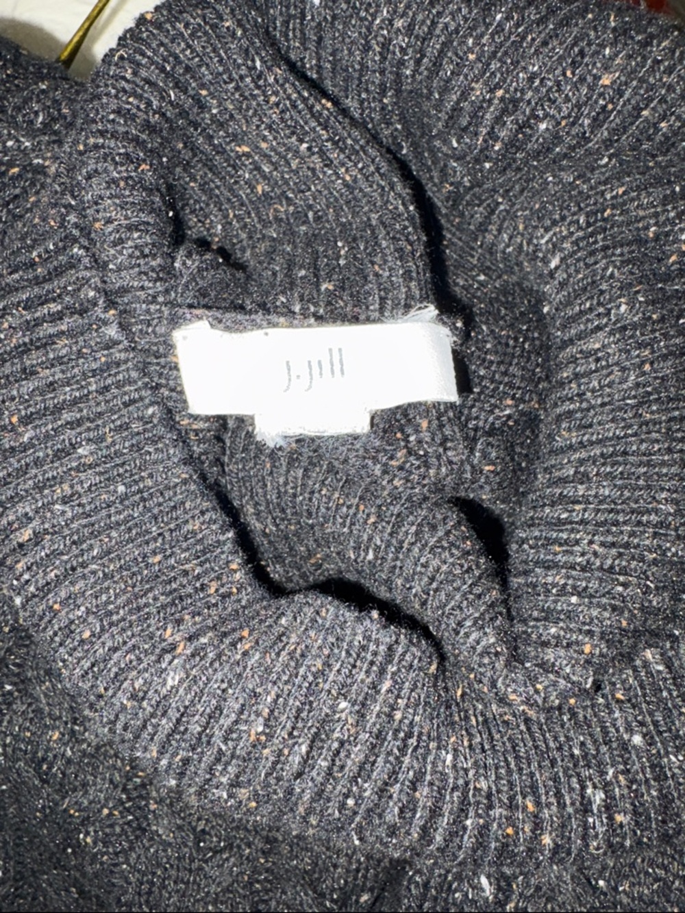 J. Jill Black Speckled Turtleneck Sweater Medium - excellent condition - Picture 2 of 7